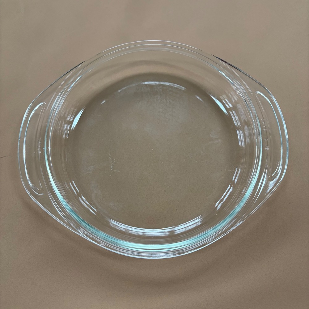 Vintage Pyrex 685C C-15 Clear Glass Round Casserole Lid Baking Dish with Handles